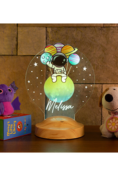SEVGİLAMBASI Çocuk Hediyesi Astronot Gece Lambası, Astronot Uzaylı, Doğum Günü Hediyesi, Astronot Led Lamba