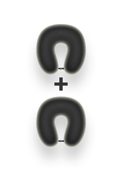 moda home bedding 2 Li Visco Neck Pillow - Travel Pillow, Black