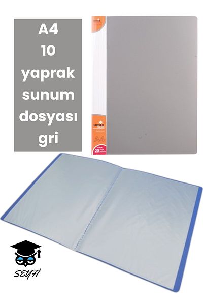 SEYFİKİRTASİYE Gray A4 10 Sheets Presentation File