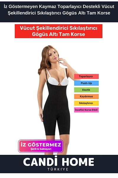 HOBİ CONDİ Premium Non-Slip, Non-Marking, Supported Body Shaping, Firming Underbust Corset