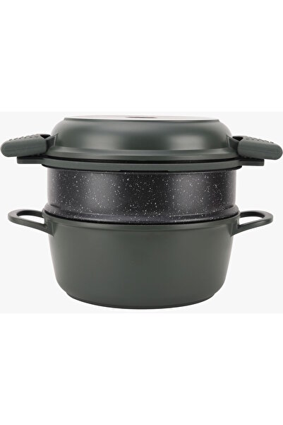 AROW Pienza Kompakt Alüminyum Seramik Tencere Seti Yeşil