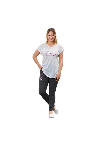 DOWRY 08015 Women's Summer Plus Size Pajama Set