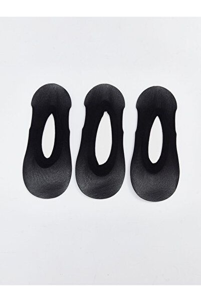 LC Waikiki جوارب باليرينا مسطحة للنساء باللون الأسود، 3 قطع