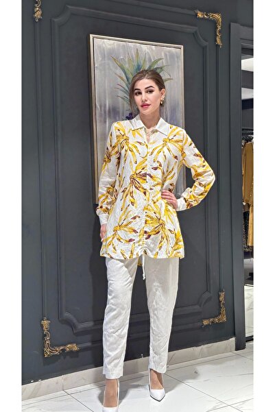 lodmela Брошка та брошка Детальна туніка Ayrobin 108-Жовта