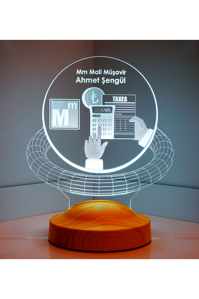 SEVGİLAMBASI Muhasebeciye Hediye, Mali Müşavir Ofis Hediyesi Kişiye Özel Led Lamba