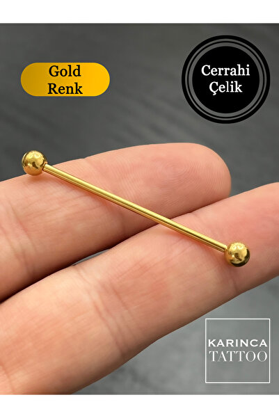 Karınca Piercing Cerrahi Çelik Industrial Köprü Piercing Rose Gold Siyah Gümüş Rengi Seçenekleriyle