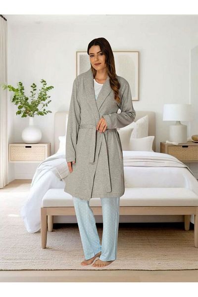 Effortt Set de pijamale pentru maternitate Venera Baby 3 piese cu detaliu iepure