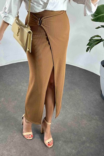 Fiori Φούστα από οθωμανικό ύφασμα Lycra με λεπτομέρεια αγκράφα