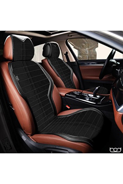 Bod Taytüyü Leather Car Seat Protective Cover Gediz Series Front Rear Set White Stitching