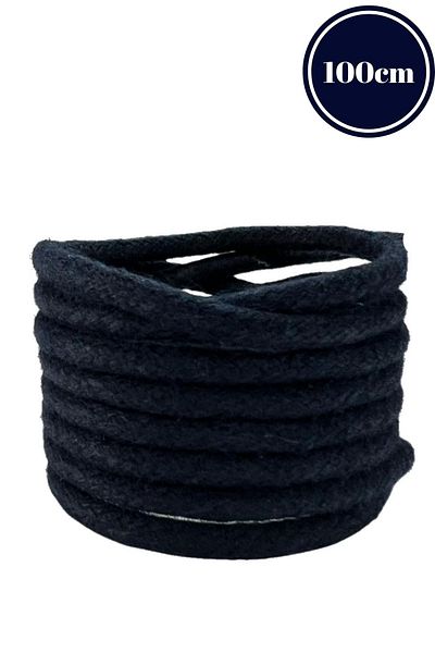 Mag Shoes Care Navy Blue Round Waxed Shoelaces. 100cm. 1 Pair. 2 Pieces.