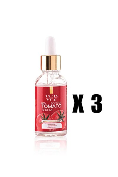 3 ADET Red Booster Tomato Serum 30 ml - Likopen Içerikli Aydınlatıcı Antioksidan Domates Serumu