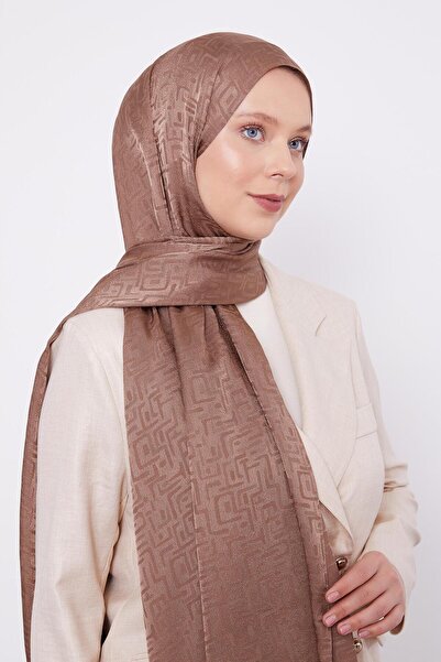 Levidor Σάλι Janjan με μοτίβο καφέ λαβύρινθο