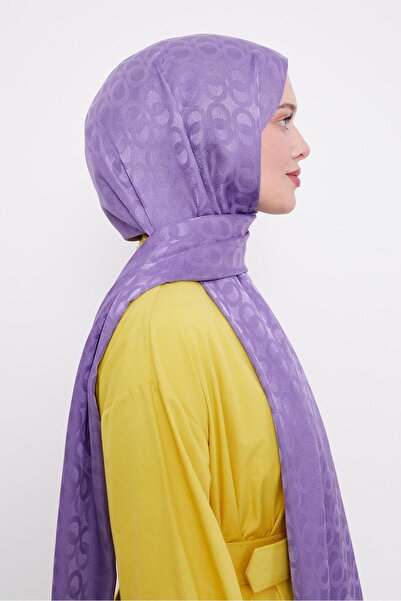 Levidor Πασμίνα Janjan με μοτίβο λιλά δαχτυλιδιού Jacquard