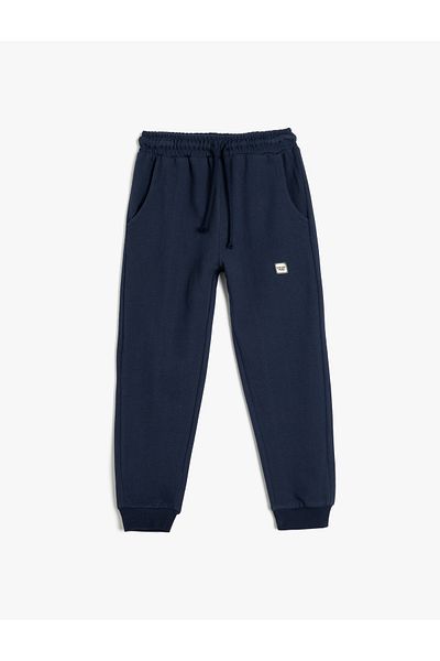 Koton Βαμβακερό Basic Sweatpants - Δεμένη μέση και λεπτομέρεια τσέπης