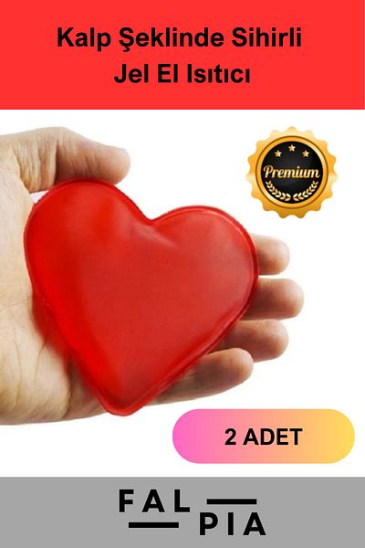 Falpia Premium Special Production Red Heart-Shaped Magic Gel Hand Warmer Bag Heart Pocket Stove 2Pcs