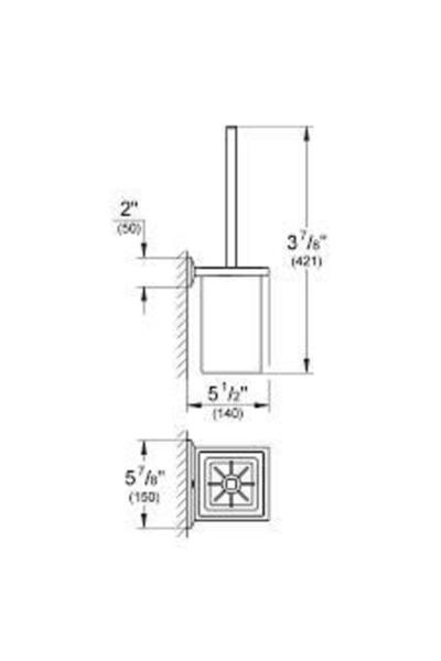 Grohe Allure Brilliant Toilet Brush Holder Bathroom Accessory - 40500000