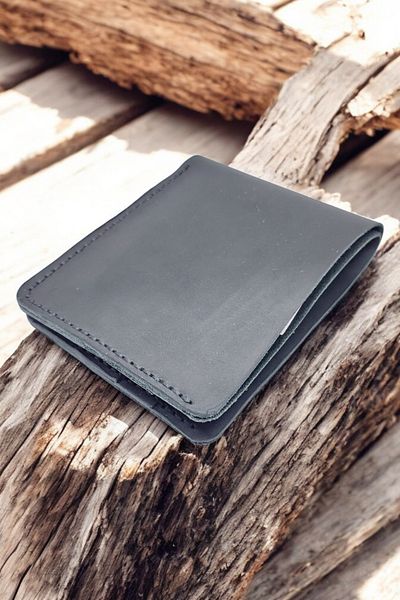 Leather Cy Eternal Classic Black Genuine Leather Men's Wallet Including Name Writing Real Leather Handmade Wallet