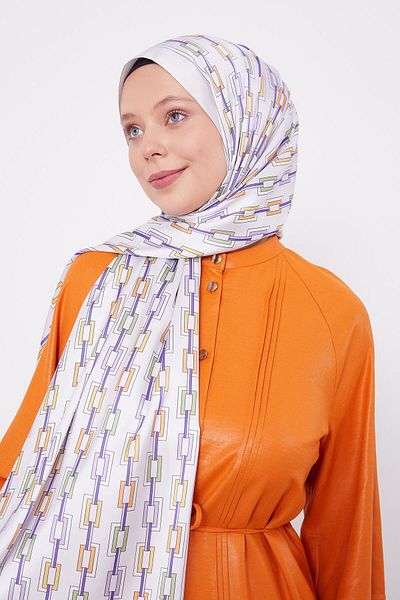 Levidor Lilac Square Chain Pattern Angel Shawl