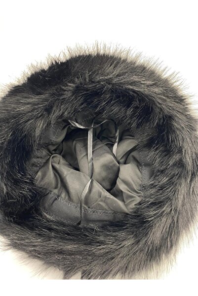 MUTE BAG Plush Adjustable Black Bucket Heart Hat