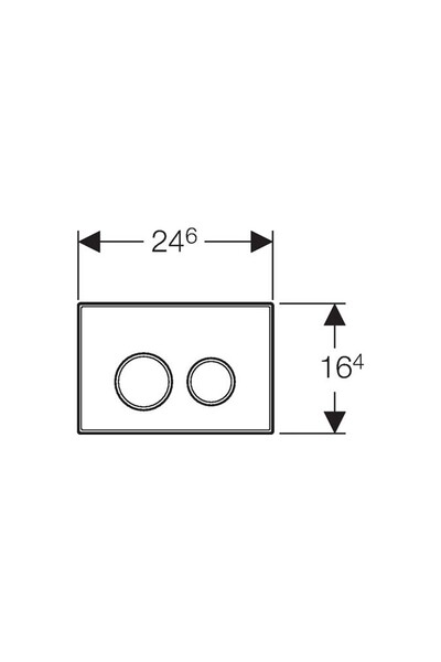 Geberit Sigma 20 Kumanda Kapağı - Çift Basmalı Beyazaltınbeyaz