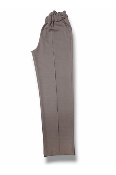 Özbey Giyim Lycra Women's Trousers Steel Interlock Kneeless Knitted Combed Cotton Fabric