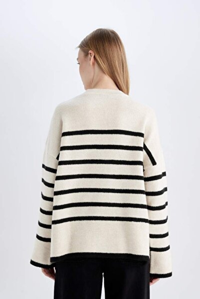 DeFacto Women's Sweater A7047Ax/Er103 Ecru