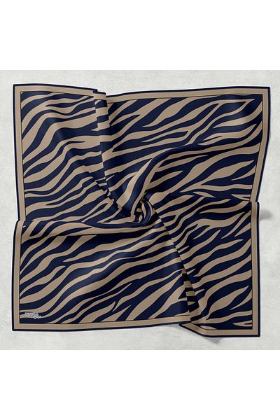 Bonjela Μαλακό κασκόλ με σχέδιο Zebra ραμμένο στο χέρι