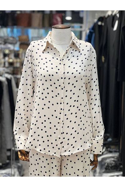 Fiori Cămașă din satin cu modele de buline