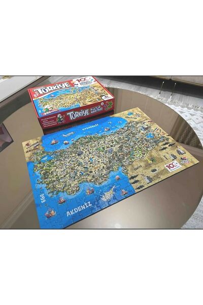 TOYFEST 260 Piece Türkiye Culture Map - Educational Puzzle Jigsaw