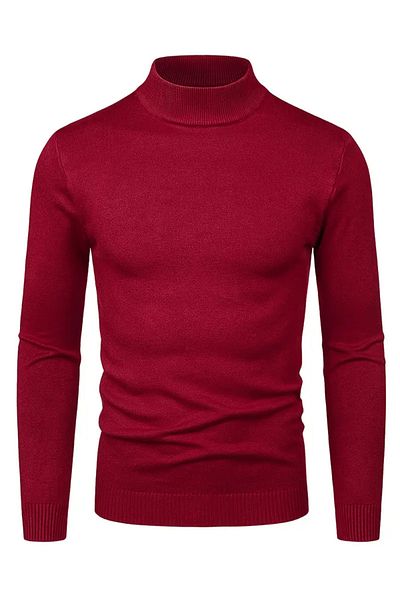 NO4 Half-Necked Textured Knitting Sweater