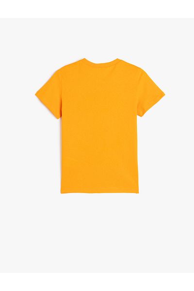 Koton Dinosaur Printed Cotton Short Sleeve T-Shirt - Crew Neck