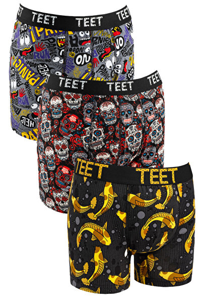 TEET Ανδρικό Boxer με βαμβακερό σχέδιο Premium Σετ 9 τεμαχίων