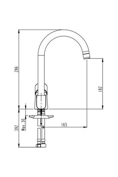 Artema Win S Swan Pipe Sink Faucet A42578