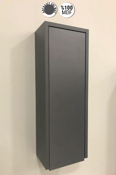 ÖZCEDEN 70*25 Cm Çok Amaçlı Dolap Komple Antrasit Gri Mat