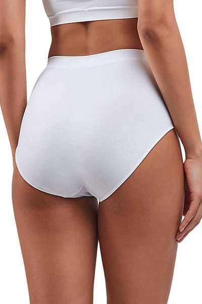 Easy Tedarik Elite Lite Women's High Waist Seamless Non-Marking Slip Panties White 811