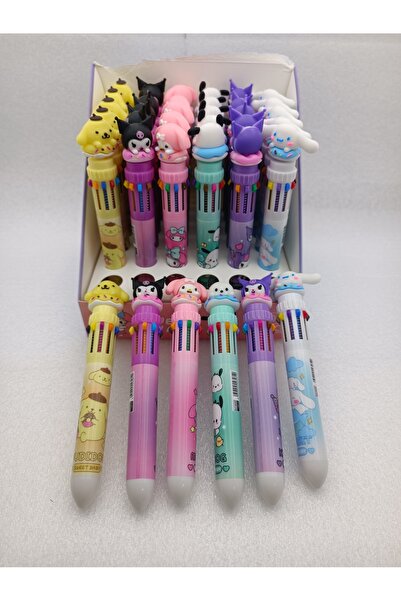 Meyra Accessories Sanrio Kawai Kromi My Melodi Tükenmez On Renkli Kalemler 3d...