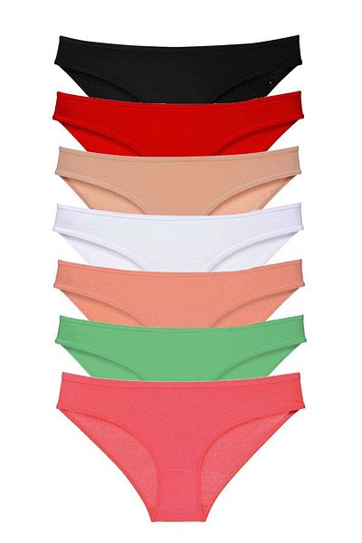 Easy Tedarik 7 Pieces Super Eco Set Lycra Women's Slip Panties Set 5