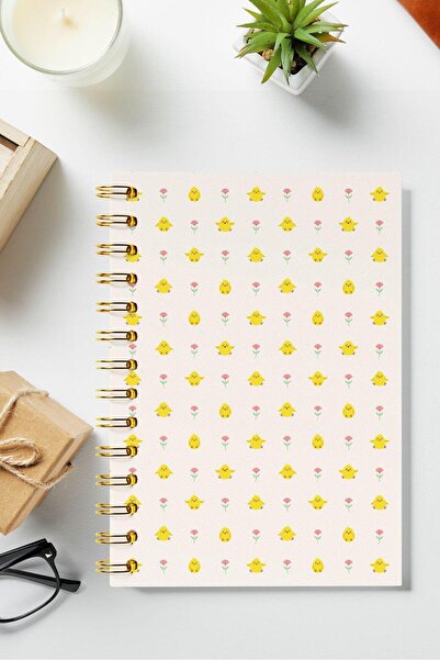 Tofi A5 Spiralli Kalın Kapak Civcivli Not Defteri 15x21cm