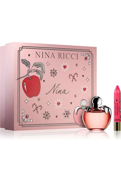 Nina Ricci Set Cadou Nina, Apa de Toaleta, 80 ml + Ruj