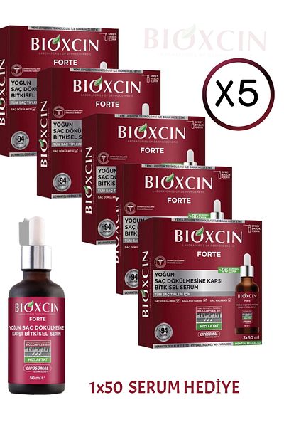 Bioxcin Forte Intensive Anti-Hair Loss - Herbal Serum 3X50Ml + 1X50Ml