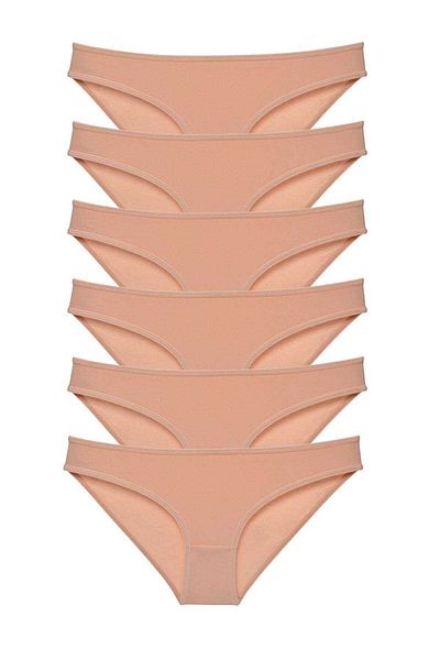 Easy Tedarik 6pcs Super Eco Set Lycra Women Slip Panties Skin