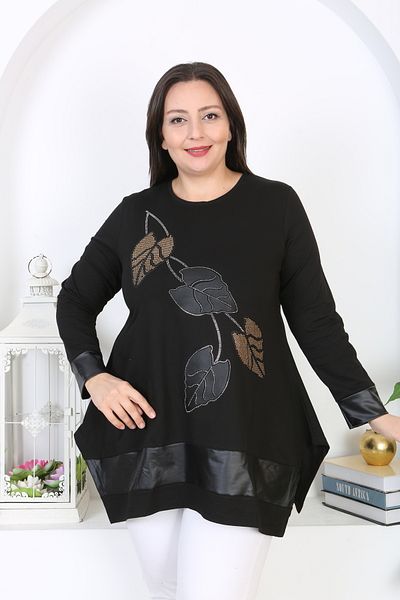 XL Modam Women's Large Size Stone Print Ultra Battal Tunic