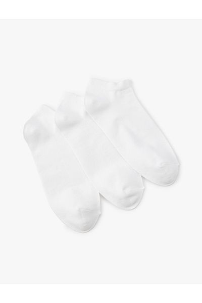 Koton Basic Cotton 3-Piece Booties Socks Set
