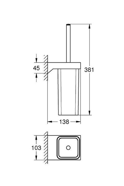 Grohe Selection Cube Toilet Brush Set (40857000)