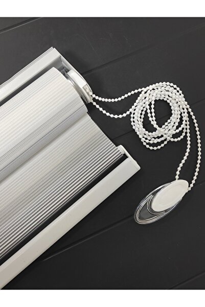 intor Gri - Beyaz Geçişli Zebra Perde 10069 V-05