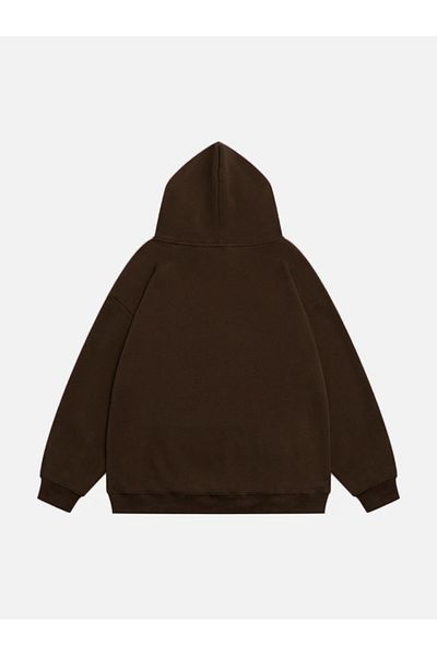 Mad&Calf Unisex Φούτερ με κουκούλα με στάμπα Farside Of The Moon