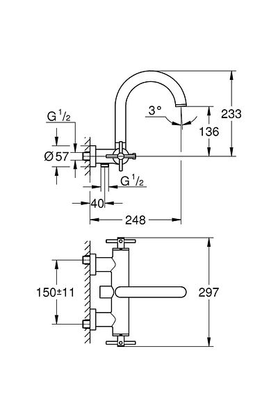 Grohe Atrio Bathroom Mixer25010003