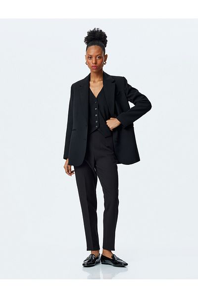 Koton High Waist Slim Fit Cigarette Pants