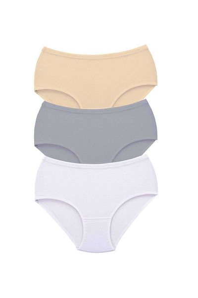 Easy Tedarik 3 Pieces Tutku Women's High Waist Bato Thick Rubber Panties S10