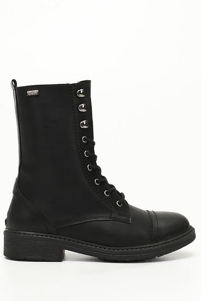 GÖNDERİ(R) Women's Black Zippered Rubber Sole Boots